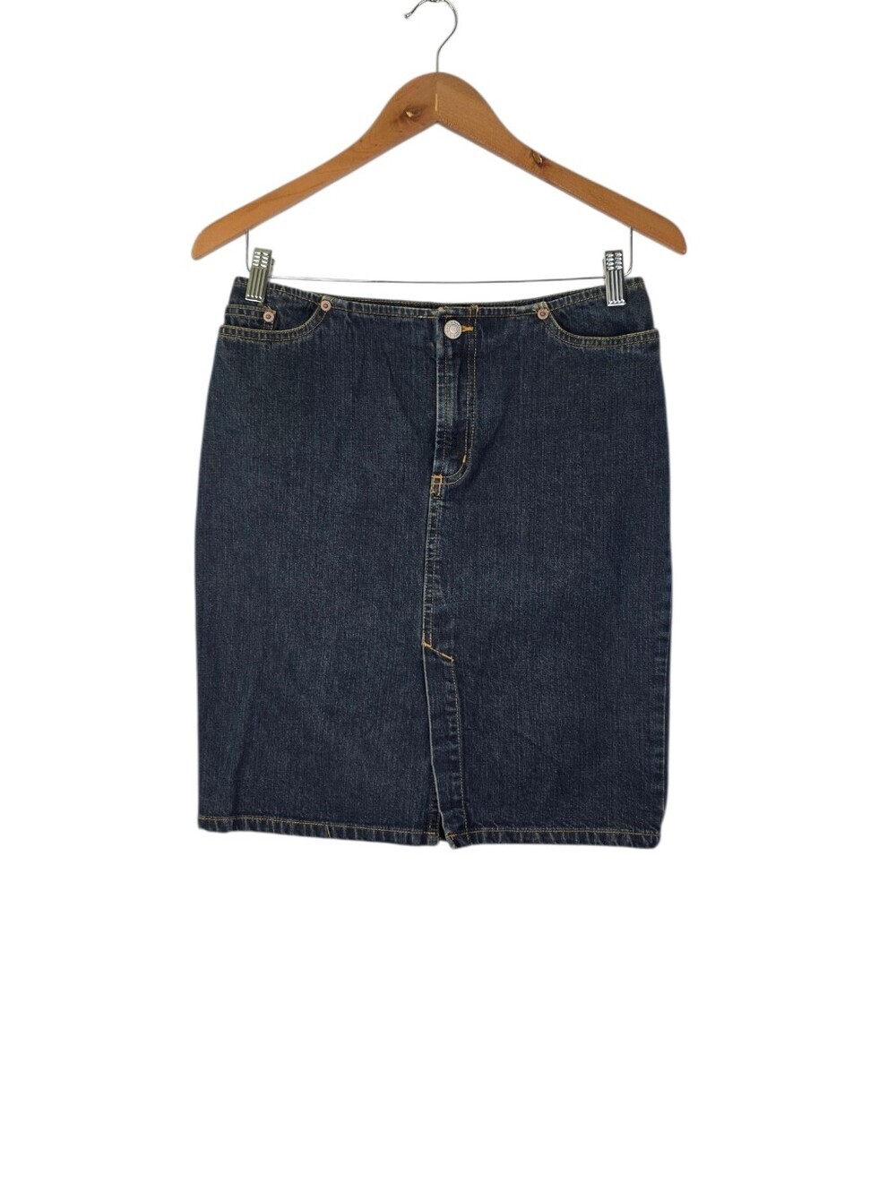 Y2K Old‎ Navy Women's Size 4 Classic Denim 100% Cotton Pencil Skirt Early 2000s